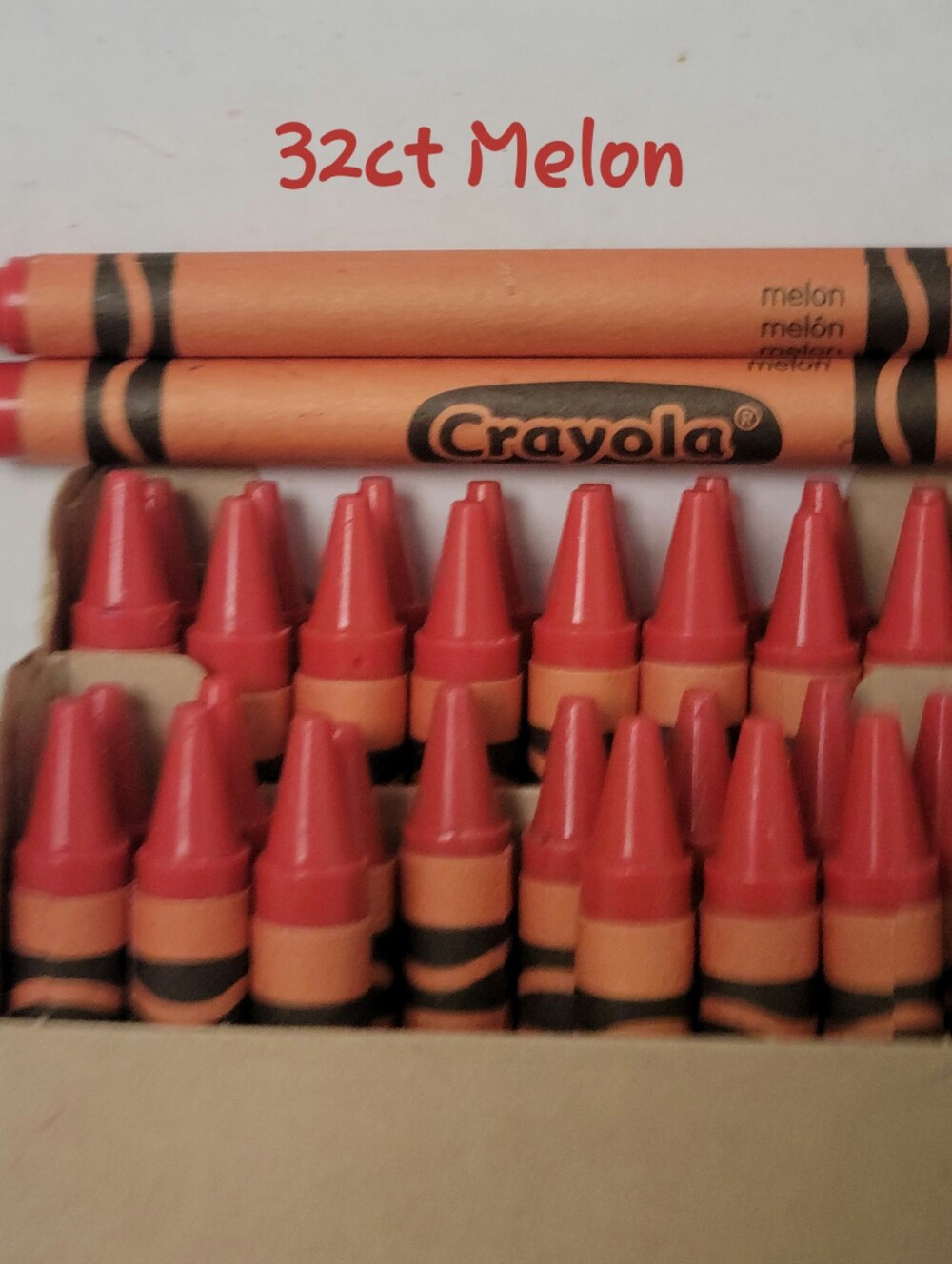 (32) Crayola Crayons (Melon) Single Color Bulk Lot